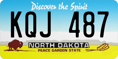 ND license plate KQJ487