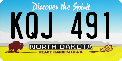 ND license plate KQJ491