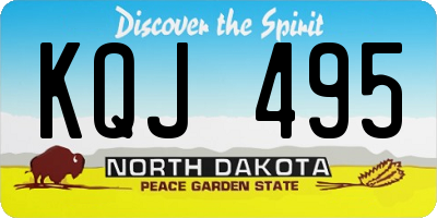 ND license plate KQJ495