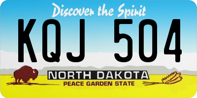 ND license plate KQJ504