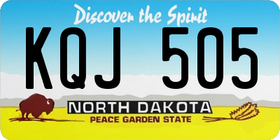 ND license plate KQJ505