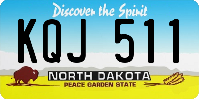 ND license plate KQJ511