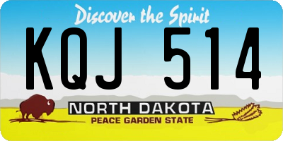 ND license plate KQJ514