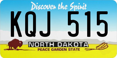 ND license plate KQJ515