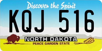 ND license plate KQJ516