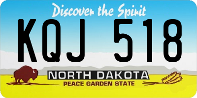 ND license plate KQJ518