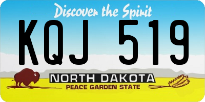 ND license plate KQJ519