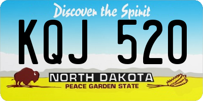 ND license plate KQJ520