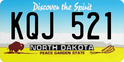 ND license plate KQJ521
