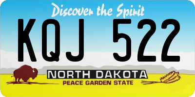 ND license plate KQJ522