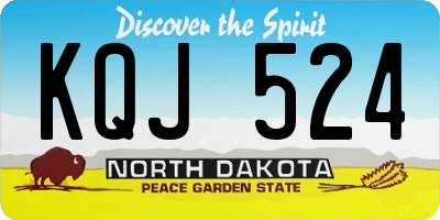 ND license plate KQJ524