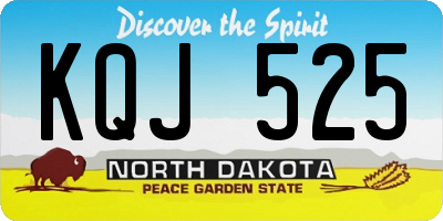 ND license plate KQJ525