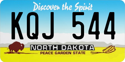 ND license plate KQJ544