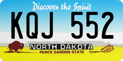 ND license plate KQJ552
