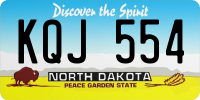ND license plate KQJ554