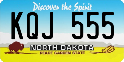 ND license plate KQJ555