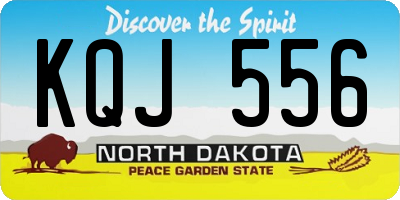 ND license plate KQJ556