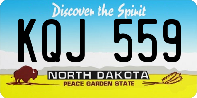 ND license plate KQJ559