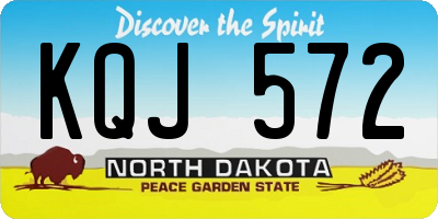 ND license plate KQJ572
