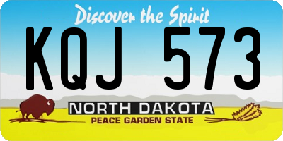 ND license plate KQJ573