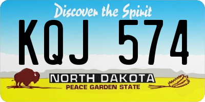 ND license plate KQJ574