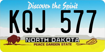 ND license plate KQJ577