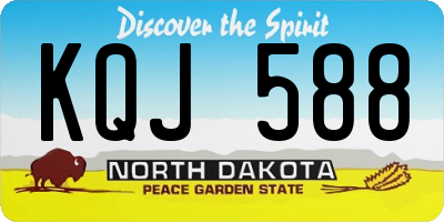 ND license plate KQJ588