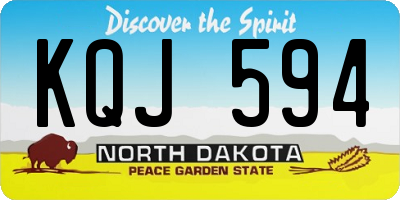 ND license plate KQJ594