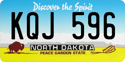 ND license plate KQJ596