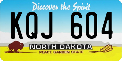 ND license plate KQJ604