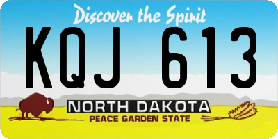 ND license plate KQJ613