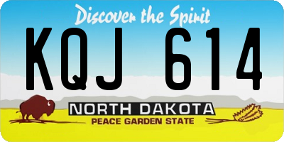 ND license plate KQJ614