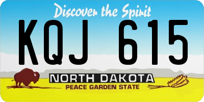 ND license plate KQJ615