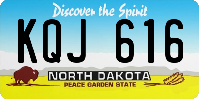 ND license plate KQJ616