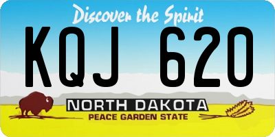ND license plate KQJ620