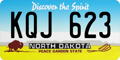ND license plate KQJ623