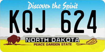 ND license plate KQJ624