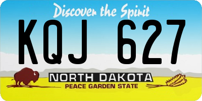 ND license plate KQJ627