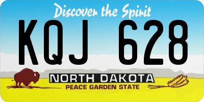 ND license plate KQJ628