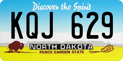 ND license plate KQJ629