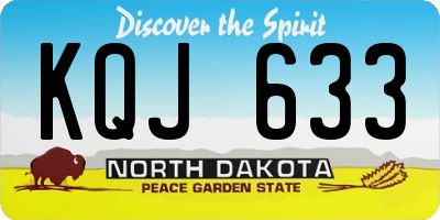 ND license plate KQJ633
