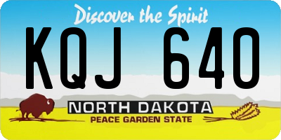 ND license plate KQJ640