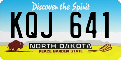 ND license plate KQJ641