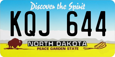 ND license plate KQJ644