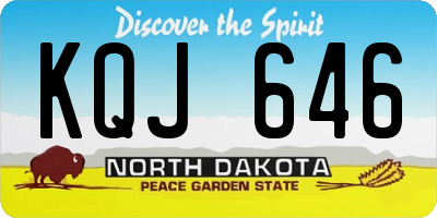 ND license plate KQJ646