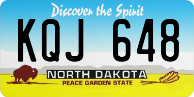 ND license plate KQJ648