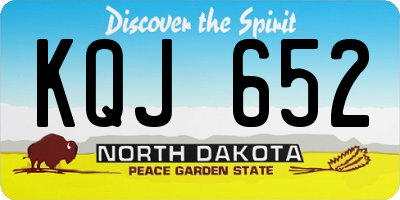 ND license plate KQJ652