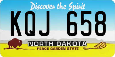 ND license plate KQJ658