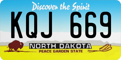 ND license plate KQJ669