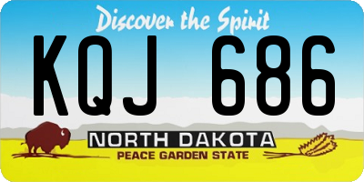 ND license plate KQJ686